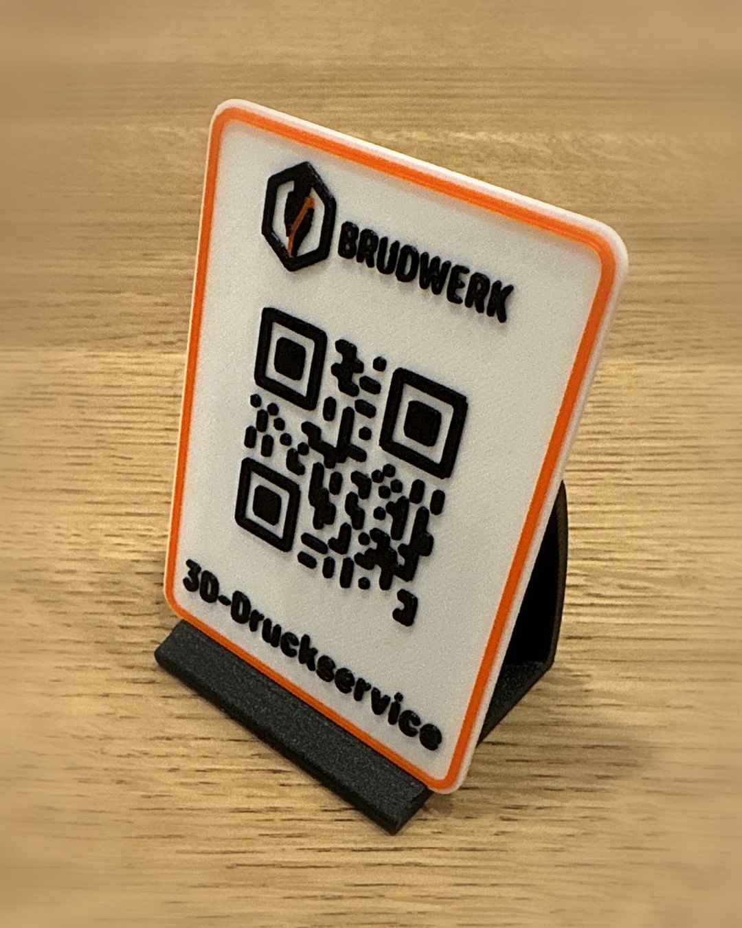 QR-Plakette (gross) mit Logo und Schriftzug (Bild 2 von 2)