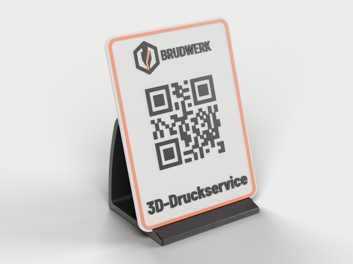 QR-Plakette (gross) mit Logo und Schriftzug (Bild 1 von 2)